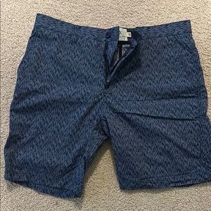 Blue Patterned Shorts